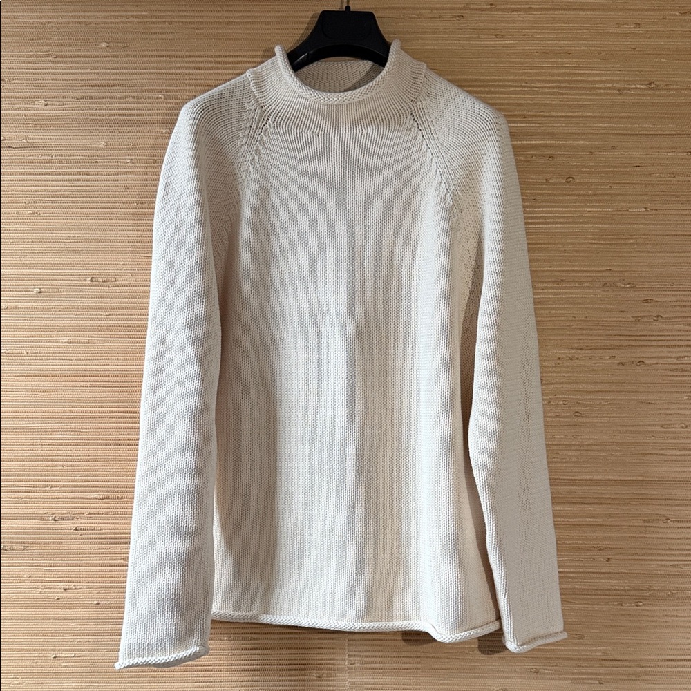 J. Crew Men's Cream Roll Neck Sweater